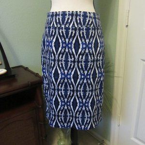 NWOT Leslie Stuart Blue and Black Skirt size 6